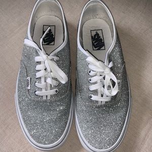 Silver Glitter Vans Women’s Size 10